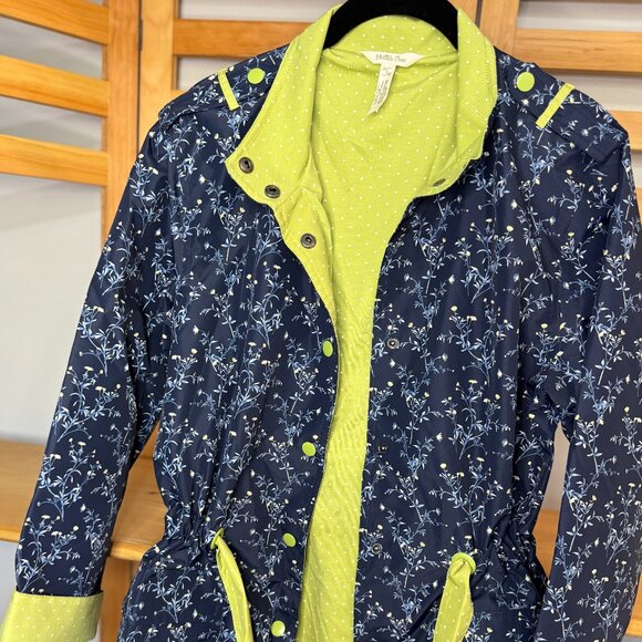 Matilda Jane Navy Floral Rain Jacket | Women’s Small - Picture 2 of 7